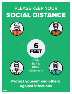 Social Distance Notification Flyer