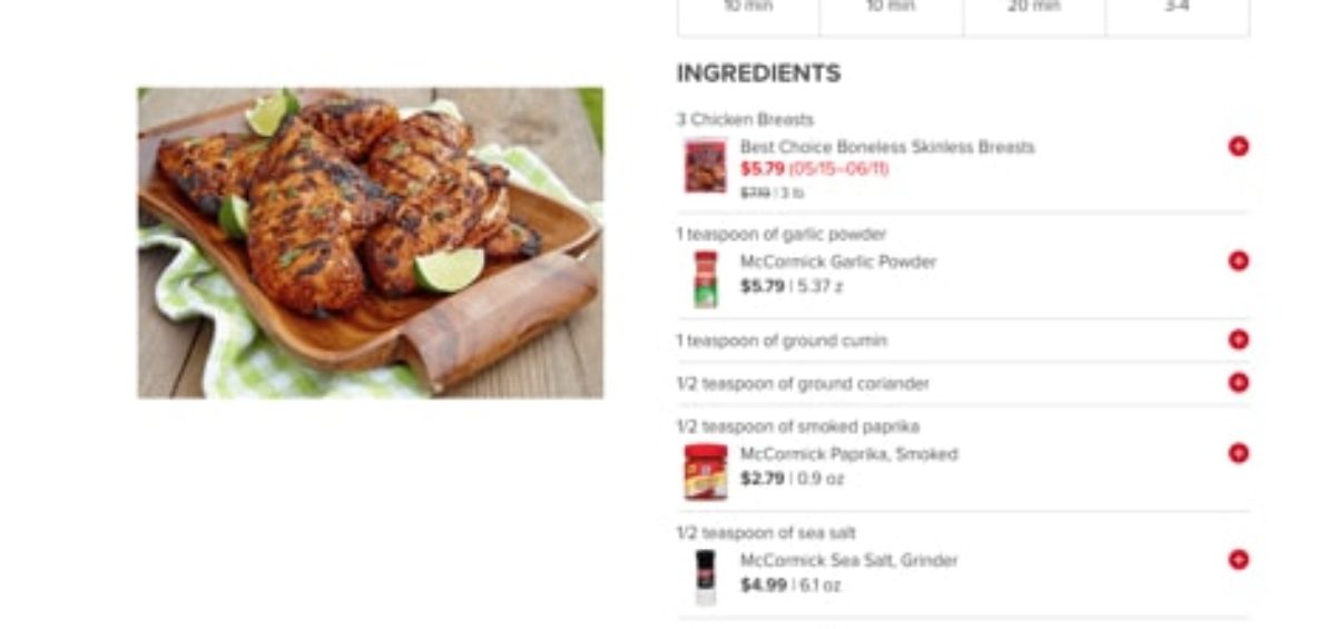 Freshop Recipe Page