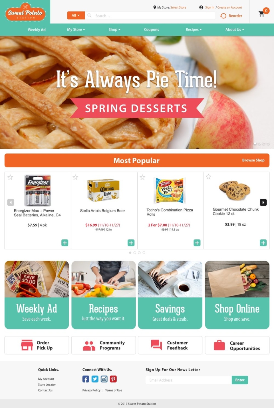 Freshop Themes: Sweet Potato